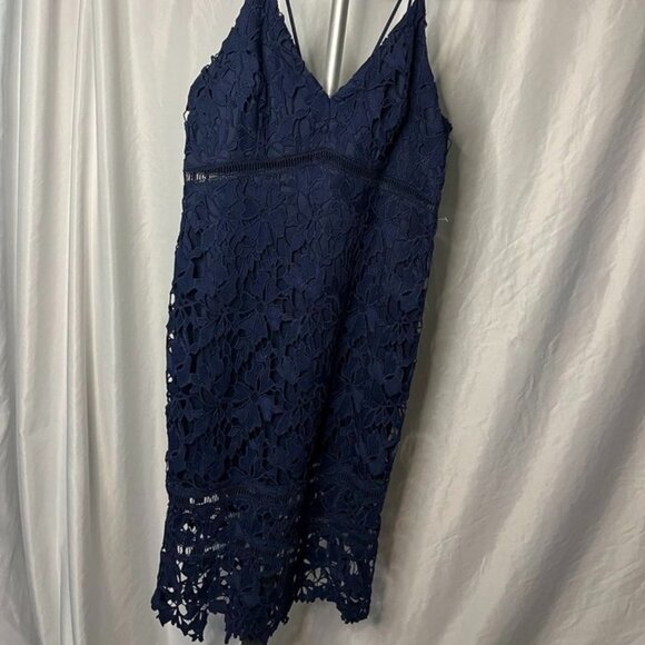 ASTR The Label Navy Lace Midi Dress XL - Picture 10 of 11